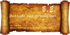 Battyányi Erzsébet névjegykártya
