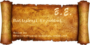 Battyányi Erzsébet névjegykártya